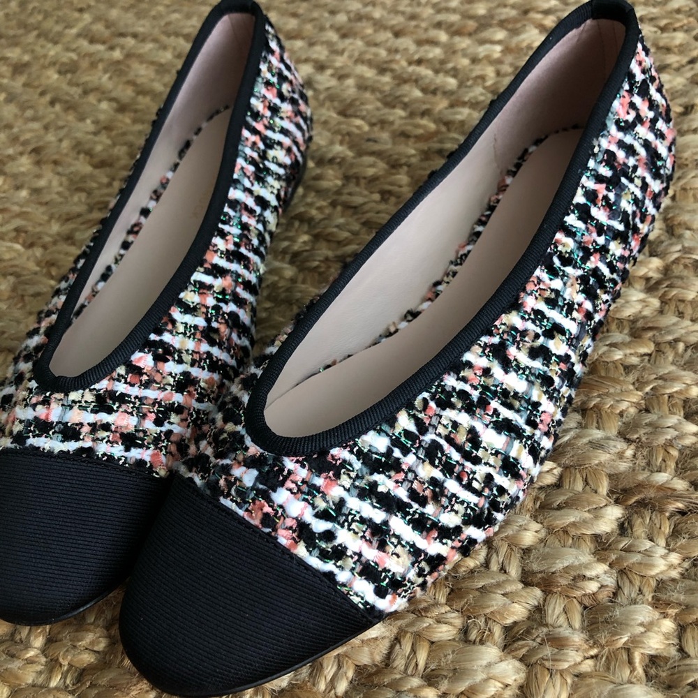 New: Tuckernuck Tweed Cap Toe Nina Flats. Size 8.5